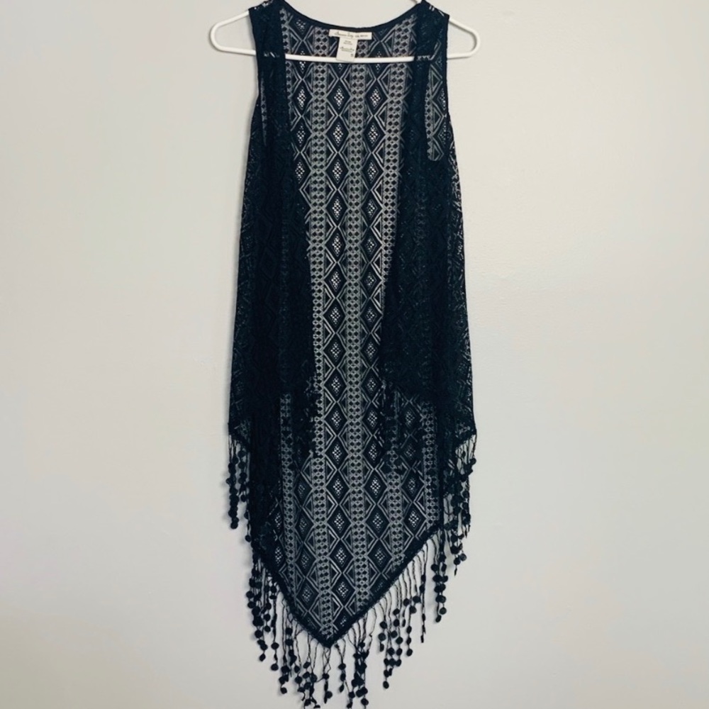 American Rag | Black Long Vest